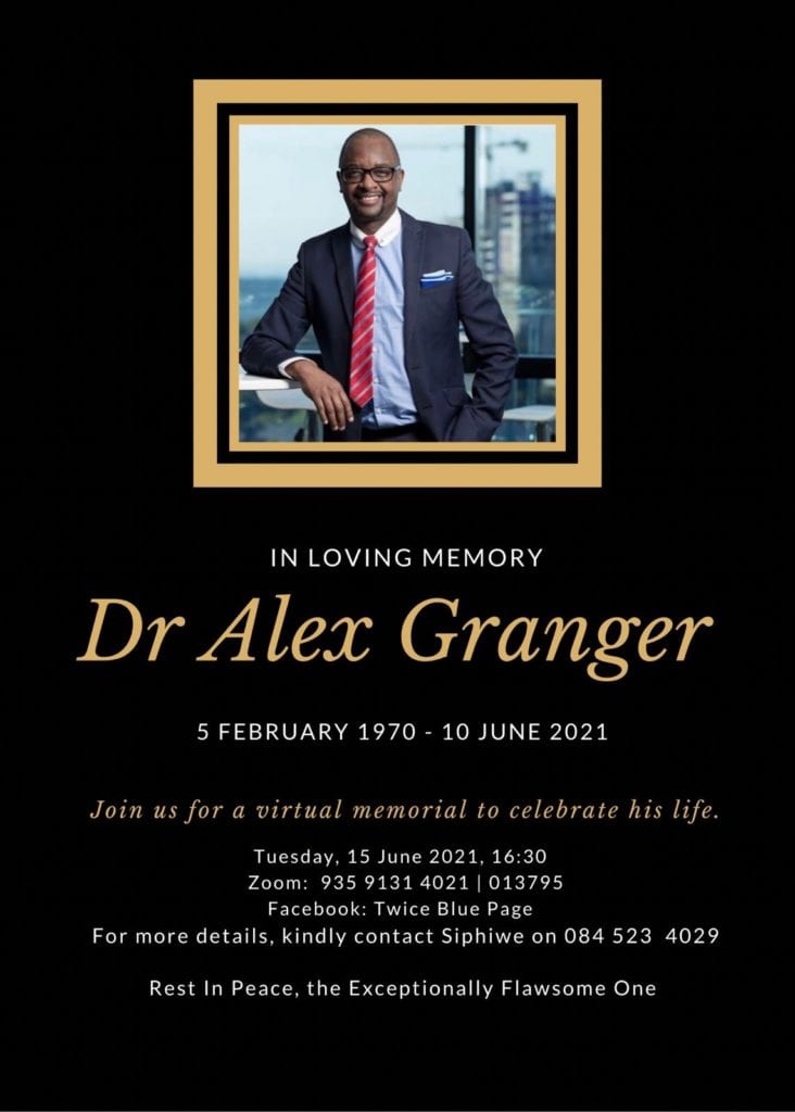 Dr Alex Granger - In Memoriam